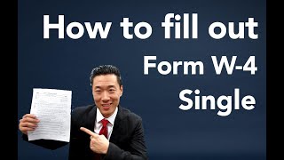 How to fill out W4 SINGLE W4 [upl. by Emil]