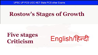 Rostows Stages of Growth in geography Models Theories and Laws in Human Geography [upl. by Misak]