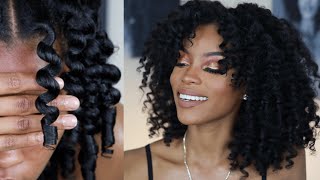 FLEXI ROD TUTORIAL ON DRYSTRETCHED NATURAL HAIR  Slim Reshae [upl. by Narej267]