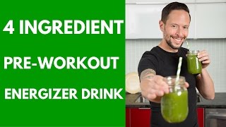 Easy 4 Ingredient PreWorkout Energizer Drink Organic Vegan Superfoods [upl. by Aluk546]