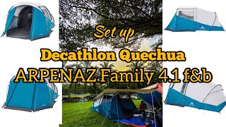 Tent Set up step by step  Quechua Arpenaz Family 41   fresh amp black family camping [upl. by Aurelie]