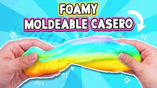 CÓMO HACER FOAMY MOLDEABLE CASERO 🌈 Craftingeek [upl. by Lorene170]