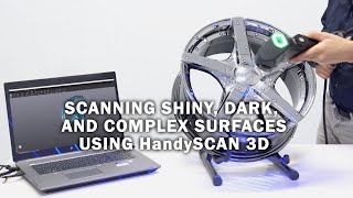 Scanning Shiny Dark or Complex Surfaces Using Creaform HandySCAN 3D Scanner [upl. by Roarke]