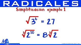 Simplificación de radicales  Parte 1 principiantes [upl. by Ecinad]