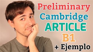 Cómo escribir un ARTICLE  ARTÍCULO  Writing Cambridge B1 Preliminary PET [upl. by Sekofski]