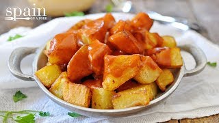 The Authentic Patatas Bravas Served in Madrid Spain [upl. by Everson]