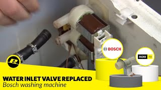 Water Inlet Valve  Easy Replacement on a Bosch Washing Machine [upl. by Eupheemia]