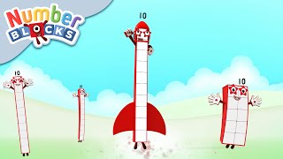 Numberblocks Sing Along with Ten 🚀🎤  Learn to Count [upl. by Brinkema965]