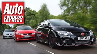 Honda Civic Type R battle EP3 amp FN2 take on the 2015 car [upl. by Napra838]