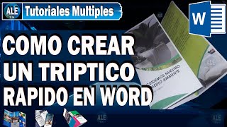 Como Crear Un Tríptico En Word – Y Como Imprimir [upl. by Carolee305]