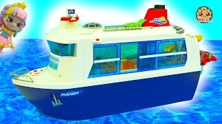 Strange Cruise Ship Trip 1  Shopkins Happy Places Rainbow Kate Playmobil Vacation Toy Video [upl. by Niel]