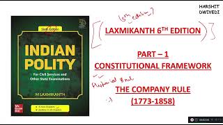 Indian Polity by M Laxmikanth Video 1  Historical Background The Company Rule 17731858 [upl. by Onofredo]