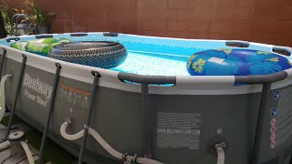 Bestway Oval Power Steel Pool Review [upl. by Debor]