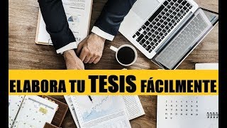 CÓMO HACER UNA TESIS FÁCILMENTE  ESTRUCTURA [upl. by Nawaj]