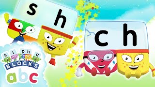 Alphablocks  SH and CH Teams  Phonics  Learn to Read  Cartoons for Kids [upl. by Ellenyl]