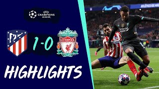 Highlights Atletico 10 Liverpool  Narrow firstleg defeat in Madrid [upl. by Llenwad]