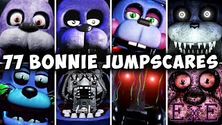 77 BONNIE JUMPSCARES FNAF amp Fangames [upl. by Aenej]