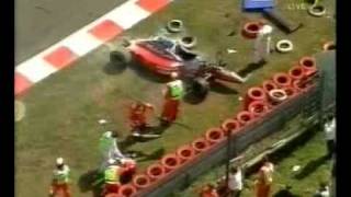 Heavy crash Jos Verstappen Grand Prix Belgium SpaFrancorchamp [upl. by Abeu]