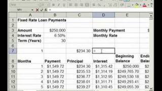 How to find Interest amp Principal payments on a Loan in Excel [upl. by Ardeed838]