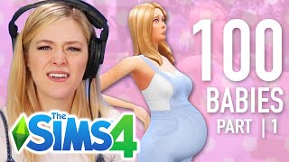 Single Girl Tries The 100 Baby Challenge In The Sims 4  Part 1 [upl. by Laekim763]