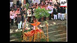 Cremation ceremony for slain Nepalese royal family with sound [upl. by Ayortal]