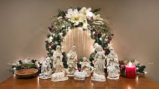 Magnolia Nativity Christmas Display  Christmas Decorating Idea  How To [upl. by Selby]