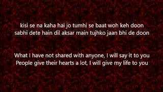 Tashaneishq Song  Lyrics and Translation [upl. by Riebling224]