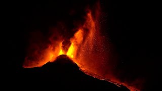 Mount Etna Italy live eruption 23022021 [upl. by Paulsen]