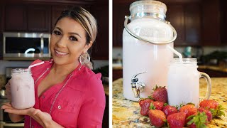 HOW TO MAKE A CREAMY STRAWBERRY AGUA FRESCA [upl. by Ainirtak]