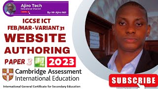 IGCSE ICT 04170983 Paper 3 Website Authoring February March 2023 Variant 31 [upl. by Nicko]