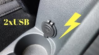 🔌 How to add USB power sockets to a Skoda Octavia 2 Facelift 🔌 [upl. by Hazard313]