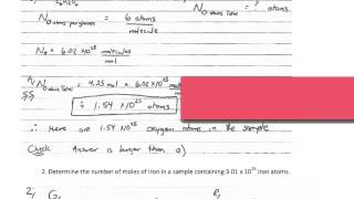 Mole Calculations  N NA n  Tutorial [upl. by Concettina]