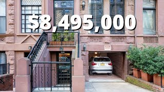 Inside a 8495 Million Upper West Side NYC Townhouse  Double Wide Backyard  Private Parking [upl. by Eeneg]