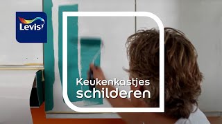 Keukenkastjes van melamine schilderen tips amp tricks  Levis letscolour [upl. by Yelhs386]