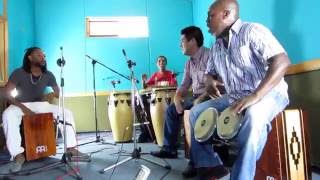 AfroPeruvian Percussion Performance with Congas Bongos and Cajons [upl. by Tollmann]