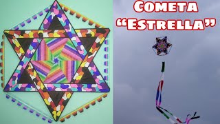 Cómo Hacer un Papalote o Cometa quotEstrellaquot  How to Make Star Kite  Saranggola Star [upl. by Nnahtebazile]