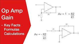 Op Amp Gain  Details Calculations Formulas [upl. by Ierna]