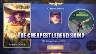 THE CHEAPEST LEGEND SKIN 😲 HOW TO JOIN LESLEYS ANGELIC AGENT EVENT IN MLBB [upl. by Pippa]