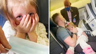 Family Kicked Off Flight for 2YearOld’s Refusal to Wear Mask [upl. by Esch337]