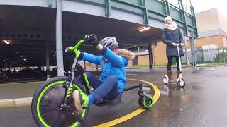 Huffy Green Machine amp Slider Drift Trike Craziness [upl. by Nabe]