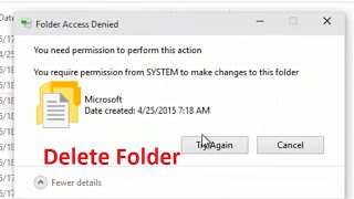 How to fix you require permission from SYSTEM to make changes to this folder Windows 10 [upl. by Aihsenot876]