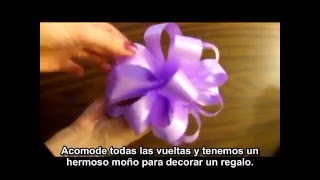 Cómo hacer un lazo o moño de regalo [upl. by Olrak]