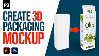 How to Create 3D Packaging Mockup in Illustrator and Photoshop [upl. by Karee]