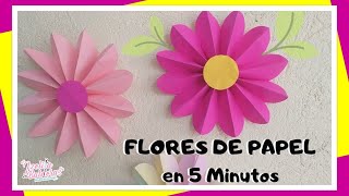 Como hacer FLORES DE PAPEL fáciles En Menos de 5 MINUTOS [upl. by Stulin690]