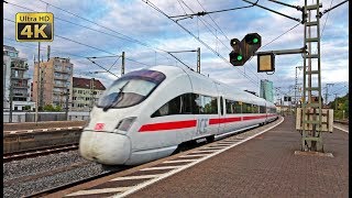 Frankfurt Main Süd  30 minutes 4K Ultra HD video of ICE IC RB freight and SBahn trains [upl. by Airoled]