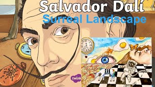 How to draw a Surrealistic Landscape inspired by Salvador Dali [upl. by Devitt]