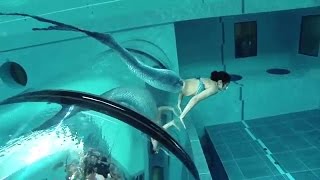 Mermaid Show In Worlds Deepest Pool Y40 [upl. by Ardnaid]