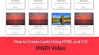 How to Create Cards Design Using HTML and CSS [upl. by Akimak]