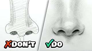 DOs and DON’Ts How to Draw a Realistic Nose [upl. by Eiznekam411]