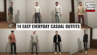 GTA Online  14 Easy Casual Everyday Outfits [upl. by Goldia]